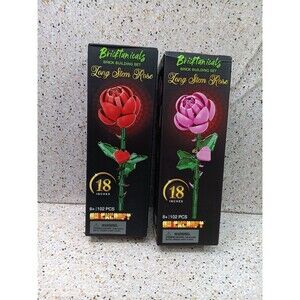 Brickcraft Bricktanicals Long Stem Rose Brick Building Set